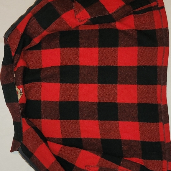 Vintage Woolrich jacket 100% wool red buffalo plaid coat red black checkered - Picture 6 of 9